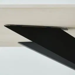 Lena White Sintered Stone Dining Table - Black Legs