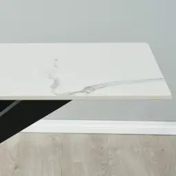 Lena White Sintered Stone Console Table