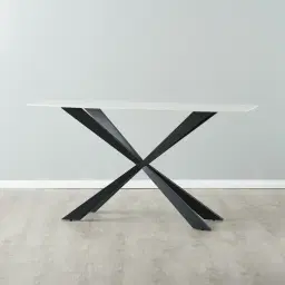 Lena White Sintered Stone Console Table