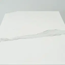 Lena White Sintered Stone Coffee Table - Black Legs