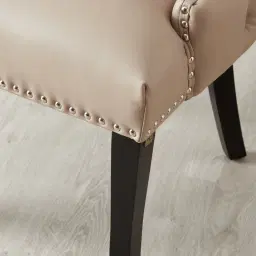 Camille II Beige Vegan Leather Dining Chair 