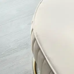 Hilda II Cream Velvet Ottoman 