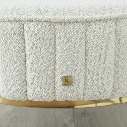 Hilda II Cream Boucle Ottoman 
