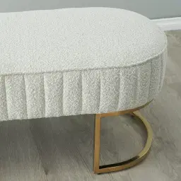 Hilda II Cream Boucle Ottoman 