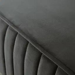 Hilda II Charcoal Velvet Ottoman 