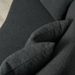 Everett Black Boucle 2 Seater Sofa 