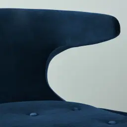 Tarrington Navy Blue Velvet Occasional Chair