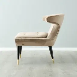 Tarrington Beige Velvet Occasional Chair