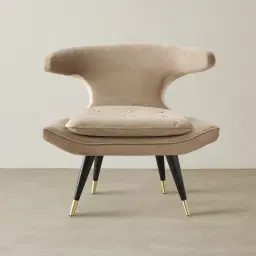 Tarrington Beige Velvet Occasional Chair