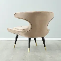 Tarrington Beige Velvet Occasional Chair