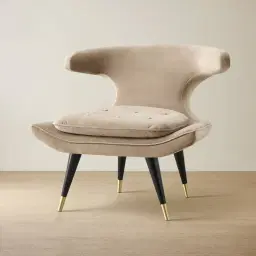 Tarrington Beige Velvet Occasional Chair