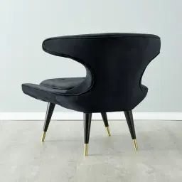 Tarrington Black Velvet Occasional Chair