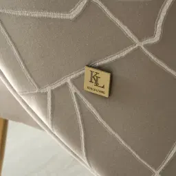 Anya Cream Velvet with Back Pattern Occasional Chair