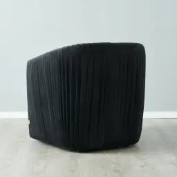 Crown Midnight Black Velvet Occasional Chair