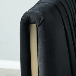 Crown Midnight Black Velvet Occasional Chair