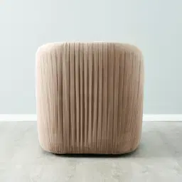 Crown Beige Velvet Occasional Chair