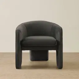 Esther Charcoal Velvet Armchair
