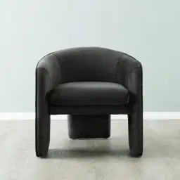 Esther Charcoal Velvet Armchair