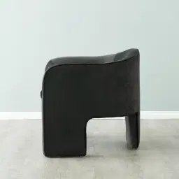Esther Charcoal Velvet Armchair