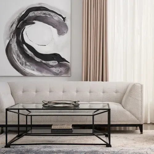 Humphrey Ash Grey Fabric 3-Seater Sofa