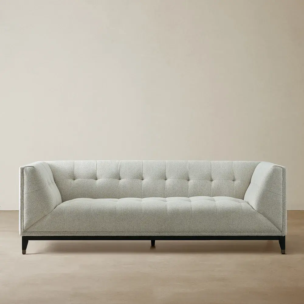 Humphrey Ash Grey Fabric 3-Seater Sofa