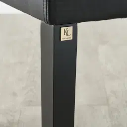 Saxon Black Vegan Leather Dining Chair