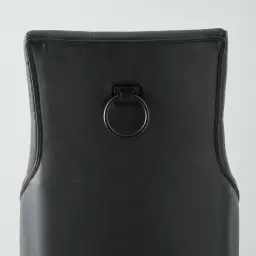 Saxon Black Vegan Leather Dining Chair