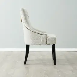 Saxon Cream Boucle Dining Chair  