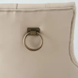 Saxon Sand Beige Vegan Leather Dining Chair