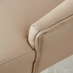 Saxon Sand Beige Vegan Leather Dining Chair