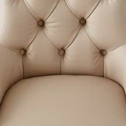 Saxon Sand Beige Vegan Leather Dining Chair