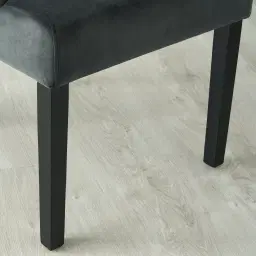 Saxon Charcoal Velvet Dining Chair 