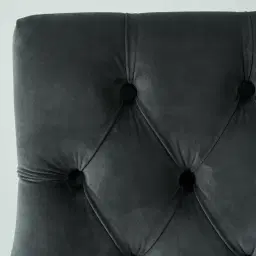 Saxon Charcoal Velvet Dining Chair 