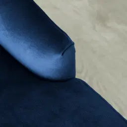 Saxon Navy Blue Velvet Dining Chair  