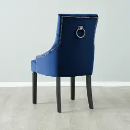 Saxon Navy Blue Velvet Dining Chair  