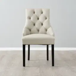 Saxon Cloud Grey Vegan Leather Dining Chair  