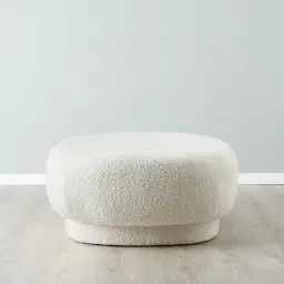 Carlos Cream Turrel Ottoman