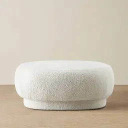 Carlos Cream Turrel Ottoman