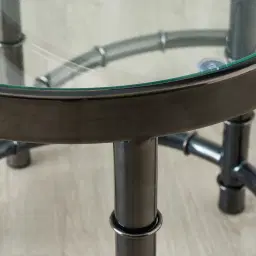 Balmoral II Black Nickel Round Nested Side Tables