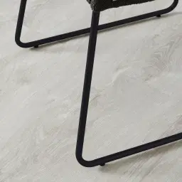 Quinn Charcoal Boucle Dining Chair - Black Legs