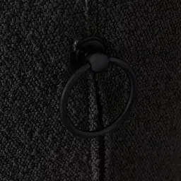 Quinn Charcoal Boucle Dining Chair - Black Legs