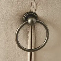 Quinn Beige Velvet Dining Chair - Brass Colour Legs