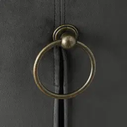 Quinn Charcoal Velvet Bar Stool - Brass Colour Legs