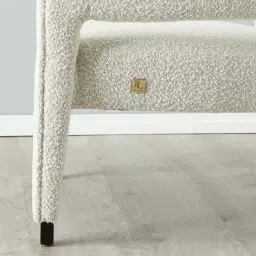 Salma Cream Boucle Occasional Chair - Black Legs