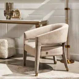 Salma Cream Boucle Occasional Chair - Black Legs