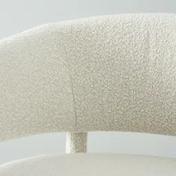 Salma Cream Boucle Occasional Chair - Black Legs