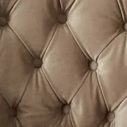 Sonja Beige Velvet Swivel Occasional Chair - Brushed Champagne Gold Stainless Steel Legs