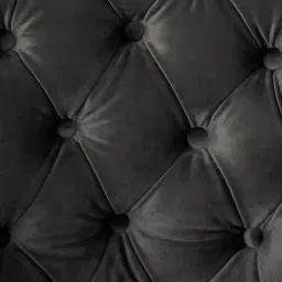 Sonja Charcoal Velvet Swivel Occasional Chair - Brushed Black Nickel Stainless Steel Legs