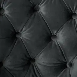 Sonja Charcoal Velvet Swivel Occasional Chair - Brushed Black Nickel Stainless Steel Legs