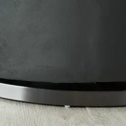 Sonja Charcoal Velvet Swivel Occasional Chair - Brushed Black Nickel Stainless Steel Legs